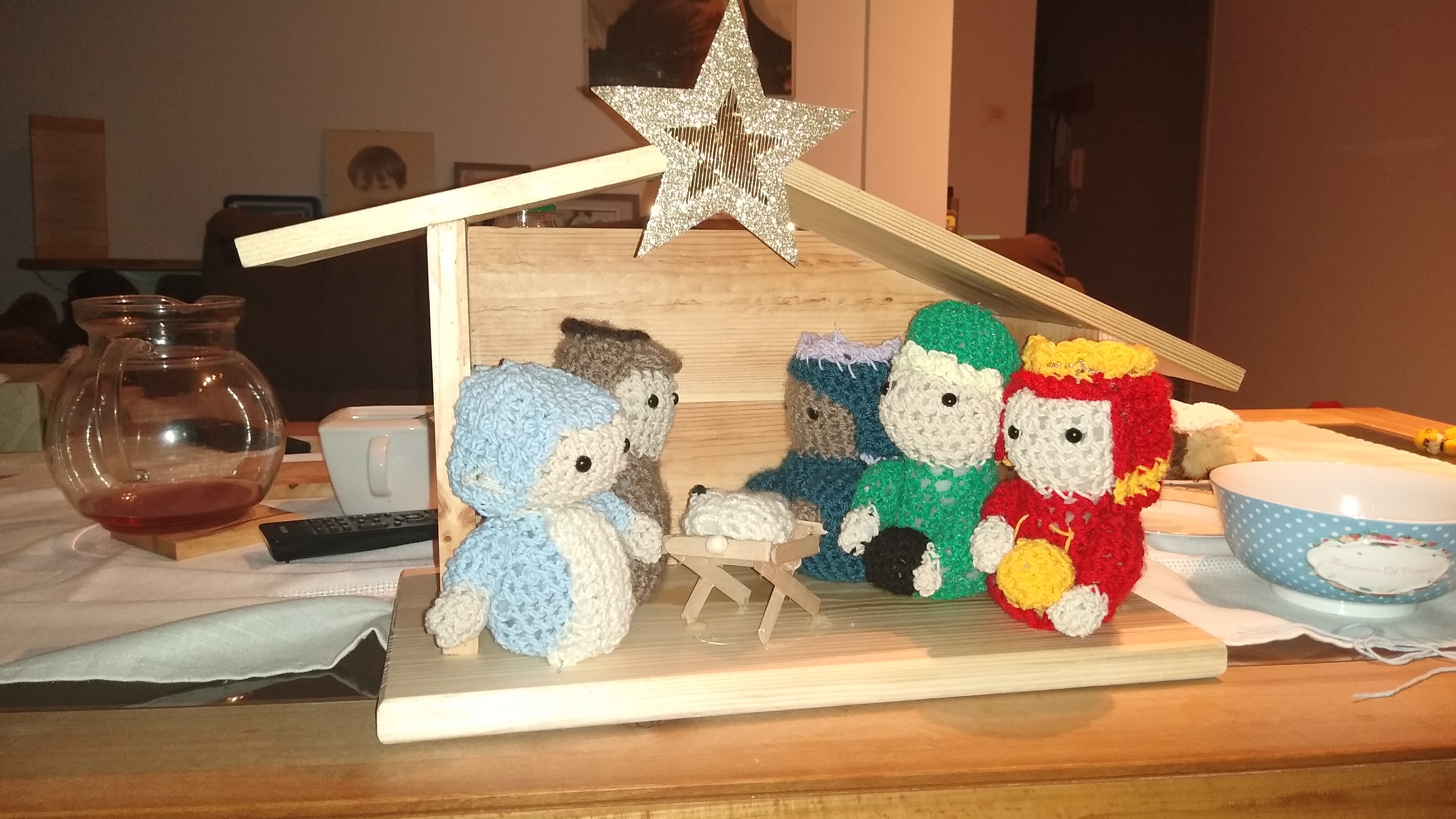 Scena Narodzenia w wersji szydełkowej